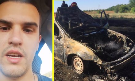 VIDEO. Un tânăr din Medgidia și-a dat foc în mașină. A postat un mesaj de adio în care dă vina pe tatăl său