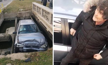 VIDEO. Un şofer beat turtă a plonjat cu maşina în canalul de la intrare în Mamaia