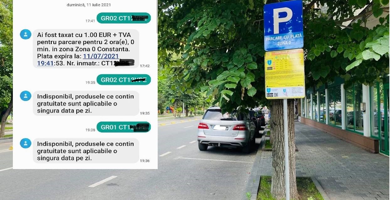 Plata parcării prin SMS este un DEZASTRU. Șoferii nu pot plăti două parcări în aceeași zi