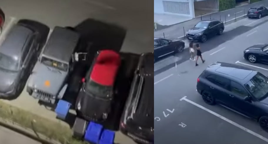 VIDEO. De la balconul hotelului, un turist a aruncat cu scaune și sticle în mașini și trecători