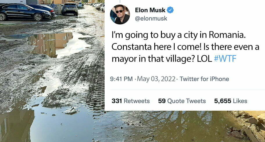 Inconștiență. Elon Musk va cumpăra Constanța. „Mereu am fost atras de satele cu blocuri!“
